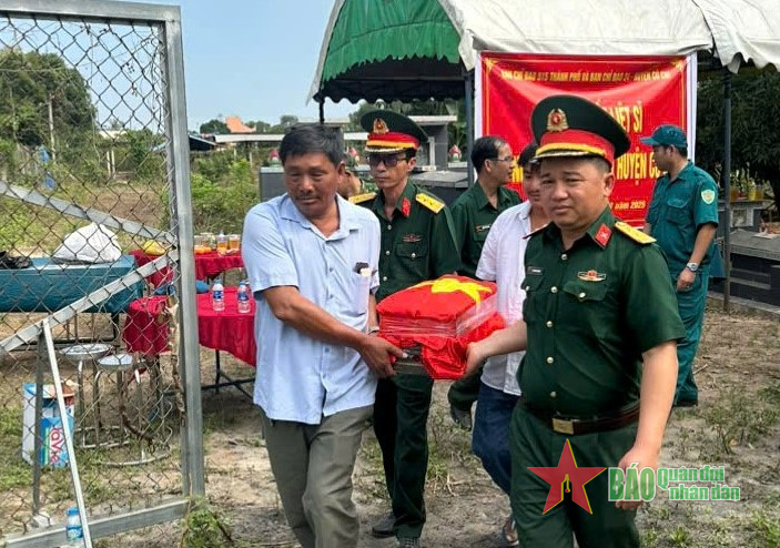 Di dời hài cốt liệt sĩ Hồ Văn Nguội về nghĩa trang liệt sĩ huyện Củ Chi